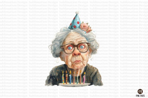 Download Funny Old Lady Birthday Balloons Clipart - Balloons clipart Collection