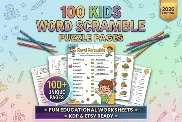 Download 100 Word Scramble Puzzle Pages for Kids - Word scramble Collection