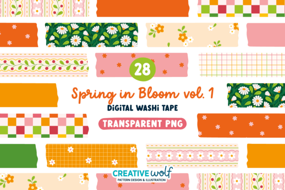 Download Spring in Bloom V1 Digital Washi Tape - Washi tape Collection