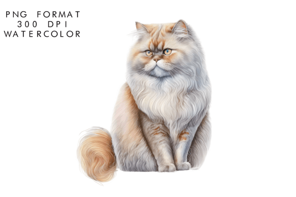 Download Watercolor Persian Cat Clipart - Persian cat clipart Collection