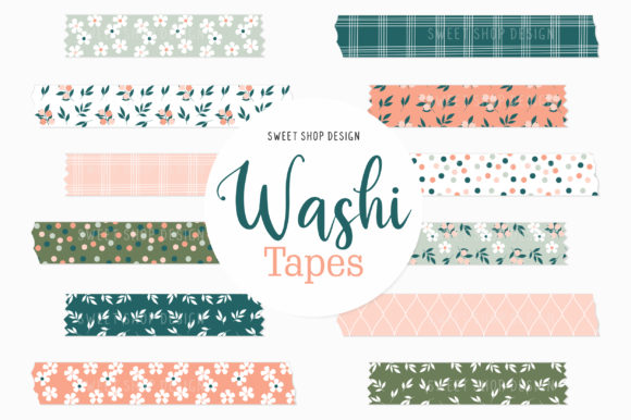 Download Digital Washi Tape Floral Fruity - Washi tape Collection