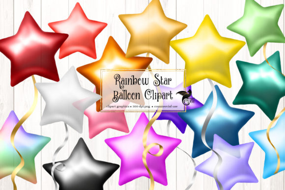 Download Rainbow Star Balloons Clipart - Balloons clipart Collection