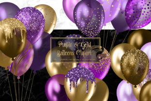 Download Purple and Gold Balloons Clipart - Balloons clipart Collection