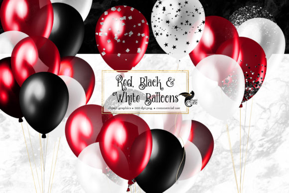 Download Red Black and White Balloons Clipart - Balloons clipart Collection