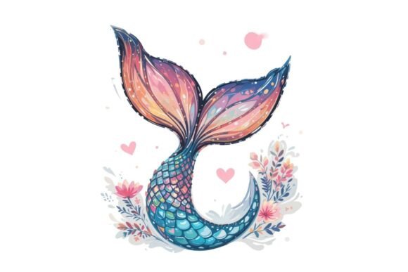 Download Retro Cartoon Mermaid Clipart PNG - Premium Resources