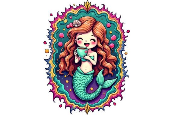 Download Retro Cartoon Mermaid Clipart PNG - Premium Bundle