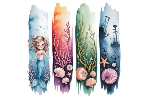 Download Retro Cartoon Mermaid Clipart PNG - Premium Resources