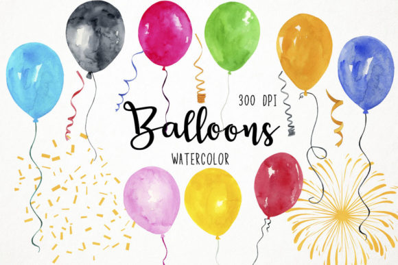 Download Watercolor Balloons Clipart - Balloons clipart Collection